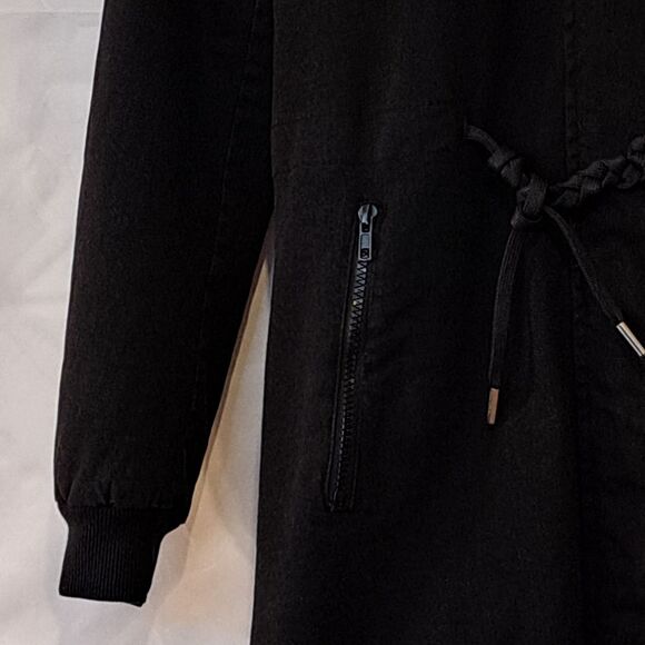 Happiness Made in Italy Embroidered Heart Mid Length Coat Whimsical Gothic Style - Picture 10 of 14